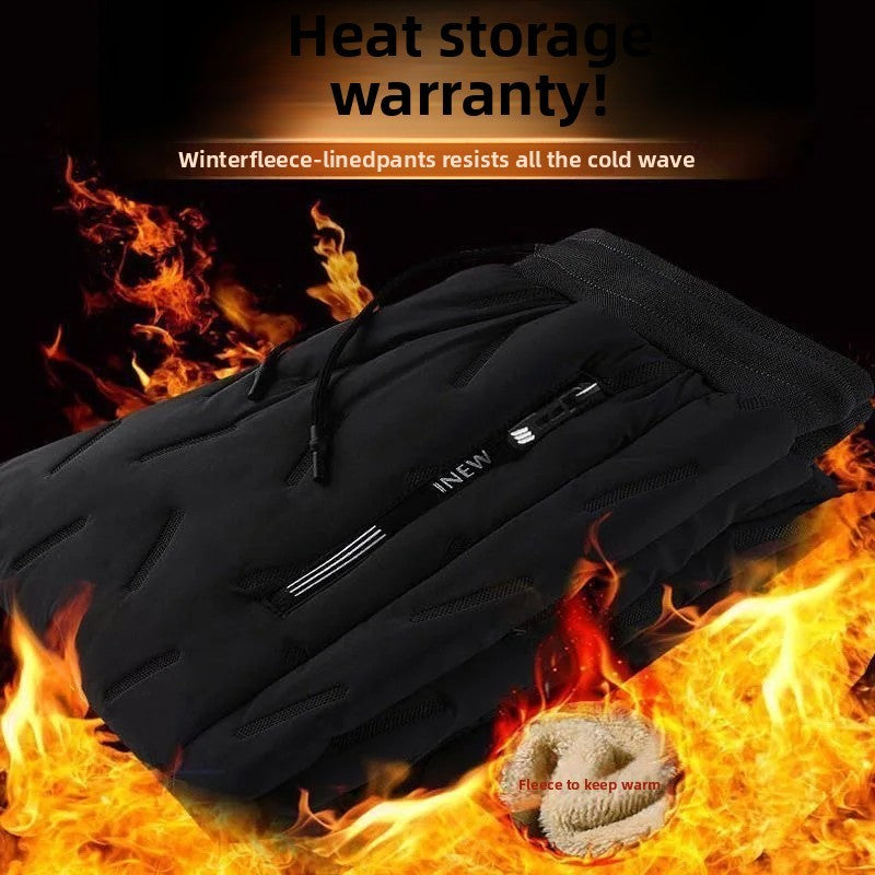 Winter Fleece Lined Casual Women's Pants Home Wear Waterproof Windproof Outdoor Thermal Cotton Trousers for Men And Women