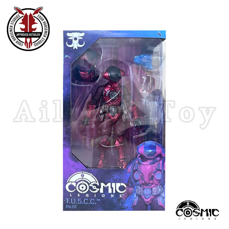 Four Horsemen Studio 1/12 6inch Boneco de Ação Cosmic Legions Outpost Zaxxius T.U.5.C.C. Piloto Red Jets Modelo de Anime