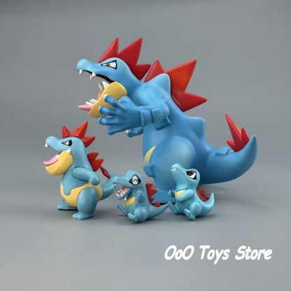 Anime Figura Pokémon Feraligatr Grupo Evolutivo Bonecos de Ação Coleção PVC Brinquedos de Modelo para Presentes Infantis 3-11cm