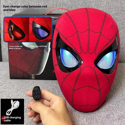 Promoção Máscara Capacete Homem-Aranha Espetacular da Marvel Colecionável Cosplay com Olhos Luminosos e Controle de Anel Elétrico