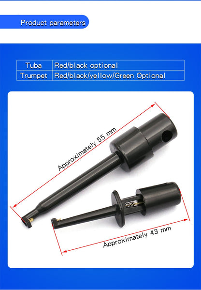 5PCS Mini Single Test Hook Clips Test Probes For Electronic Testing Clips Hook Test Clips Large / Small