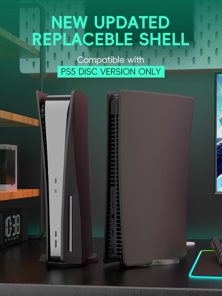 DATA Frog Protective Shell Cover for PS5 Console Full Set Faceplate Replacement Accessories for PS5 Digital Disc Version