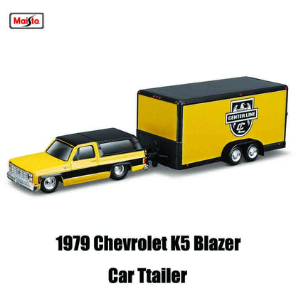 Maisto 1:64 FLATBED/1988 BMW M3 E30 1965 FORD MUSTANG elite transport Modelo de carro fundido coleção presente brinquedo