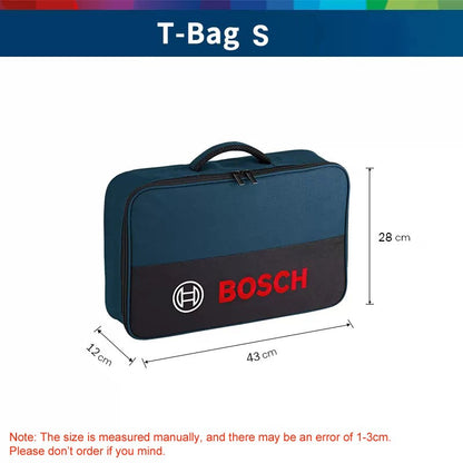 Bolsa de Ferramentas Bosch T-Bag Mini/S Lona Impermeável Resistente ao Desgaste Portátil Eletricista Manutenção Especial Ferramentas Armazenamento Bolsa