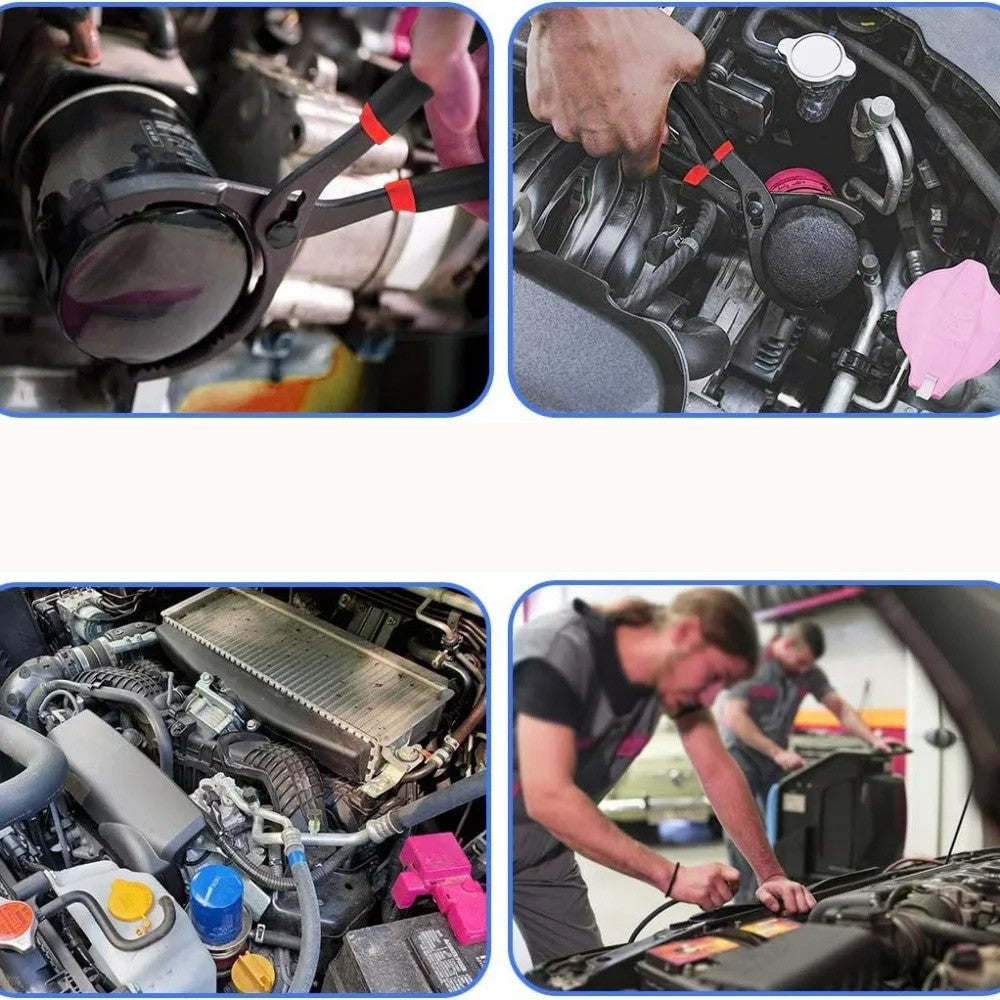 Besper Chave de Filtro de Óleo de Carro, Ferramenta de Remoção, Alicate Ajustável de Filtro de Óleo 10/12 Polegadas, Ferramentas de Troca de Óleo, Remoção de Filtro