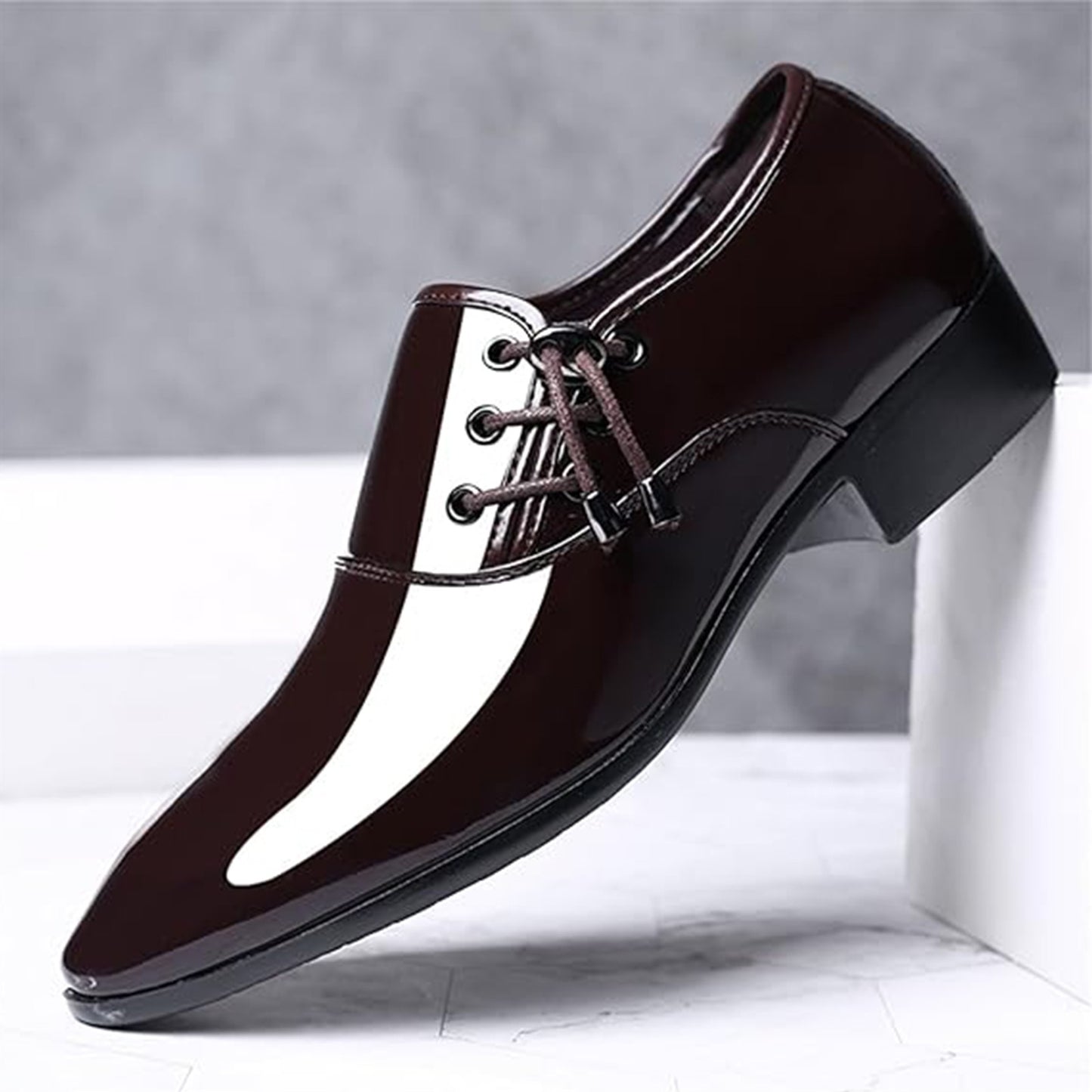 Mens Loafer Shoes Slip on OXford Dress Shoes for Men Patent Leather Modern Business Casual Driving Prom Party Wedding Comfortabl