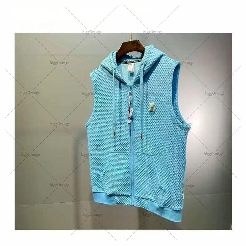 Y2K Harajuku Fashion Oversized Zipper Hooded Short-sleeved Men American Street Hip-hop Retro Casual Loose T-shirt Women