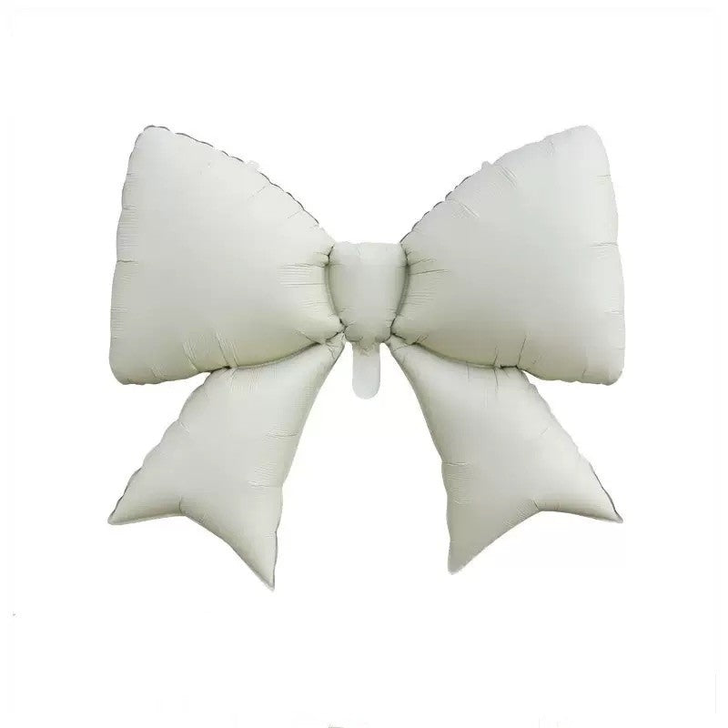 Large matte bow aluminum foil balloon 21 inches Small blue pink monochrome bow Children's birthday party decoration can be hung