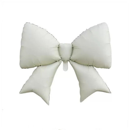Large matte bow aluminum foil balloon 21 inches Small blue pink monochrome bow Children's birthday party decoration can be hung