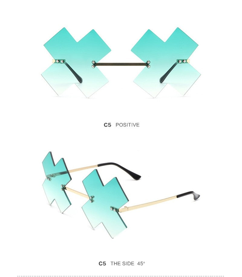 Game Guilty Gear Happy Chaos Cosplay Glasses Irregular Ins Eyewear Metal Plastic Glasses Halloween Funny Costume Accessories ?