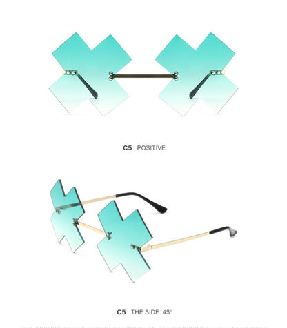 Game Guilty Gear Happy Chaos Cosplay Glasses Irregular Ins Eyewear Metal Plastic Glasses Halloween Funny Costume Accessories ?