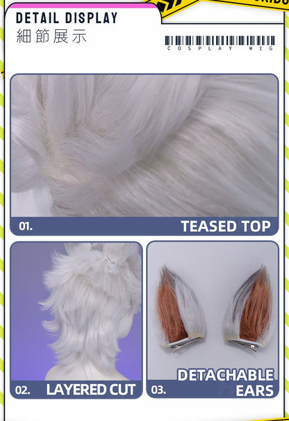 ?Ready for Ship?Idia Malleus Leona Vil Crowley Wig Game Cosplay DokiDoki Men 120cm Long Hair Fiber Idia Halloween  Free Wig Cap