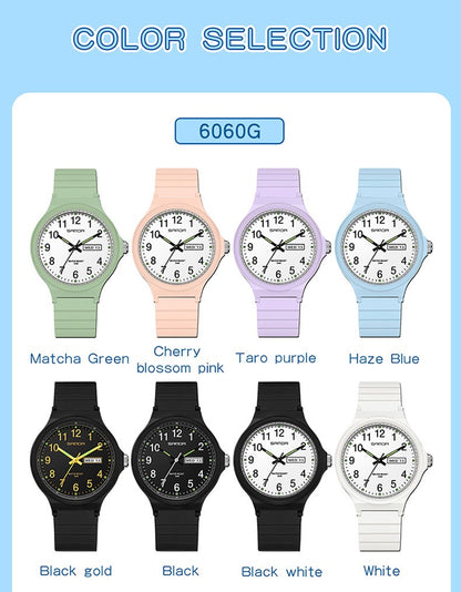 SANDA 9072 Student Quartz Watch Simple Light Fashion Resistant Outdoor Sport Wristwatch for Boy and Girl Best Gift