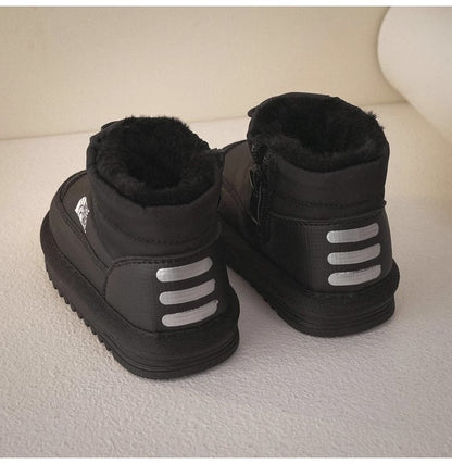 Children's Snow Boots Winter Boys Plush Thicken Platform Cotton Shoes Comfortable Girls Warm Waterproof Fashion Warm Plush Shoes