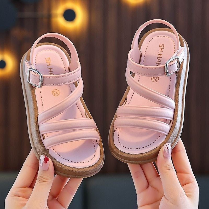 Breathable Lightweight Girls Sandals Summer Casual Children Sandal Girl Baby Flat Shoes Fashion Casual Non Slip Kids Beach Shoes