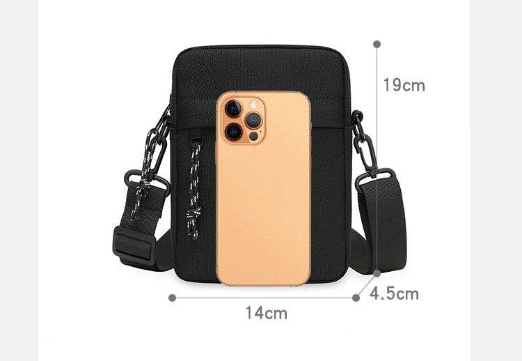 Simple Casual Mini Crossbody Bag Men's Nylon Small Shoulder Bag For Men Oxford Messenger Phone Side Sling Bag Husband Chest Pack