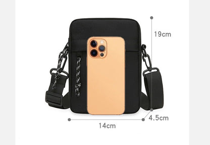 Simple Casual Mini Crossbody Bag Men's Nylon Small Shoulder Bag For Men Oxford Messenger Phone Side Sling Bag Husband Chest Pack