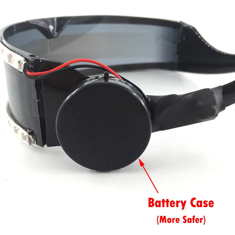 Cyberpunk Futuristic Luminous Glasses Rave Cyber light up Goggles LED glowing visor glasses for EDM music show props