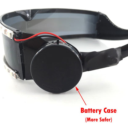Cyberpunk Futuristic Luminous Glasses Rave Cyber light up Goggles LED glowing visor glasses for EDM music show props