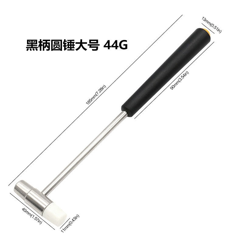 1un Mini Martelo Ferramenta de Reparo Martelo de Borracha de Metal Martelo Portátil de Cabeça Dupla para Joias DIY Reparo de Relógios Ferramentas Manuais