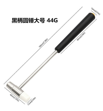 1un Mini Martelo Ferramenta de Reparo Martelo de Borracha de Metal Martelo Portátil de Cabeça Dupla para Joias DIY Reparo de Relógios Ferramentas Manuais