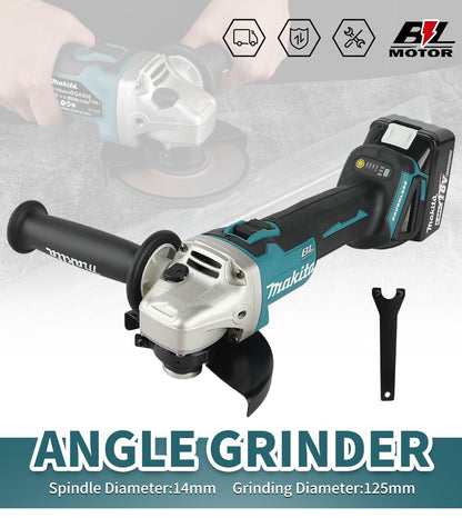 Makita DGA506 18V 125mm Esmerilhadeira Angular a Bateria Politriz Elétrica Sem Fio Lixadeira de Metal e Máquina de Corte