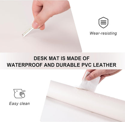 Desk Pad Protector, Non-Slip PU Leather Large Mouse Pad, Easy Clean, Writing Pad for Office/Home/Decor/School Desk Mat