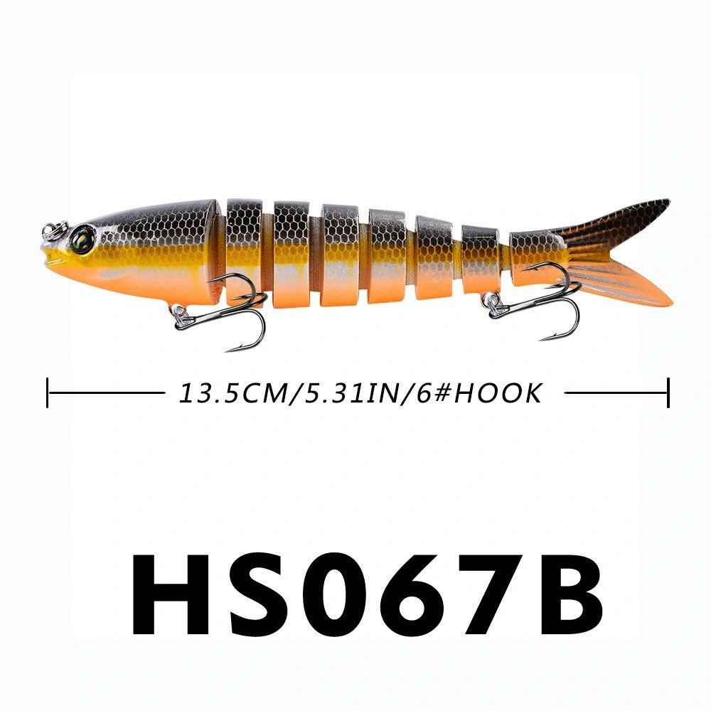 Isca Artificial de Pesca Kit de Iscas Artificiais 13,5cm/19g para Tucunaré e outros peixes Sinking Swimbait Crankbaits Pesca Esportiva