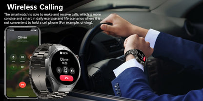2025Novo Para Android e iOS Smartwatch Masculino Tela AMOLED GPS Rota de movimento Batimentos cardíacos Chamadas Bluetooth Smartwatch À Prova D'água