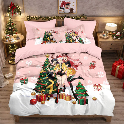 Kpop Demon Hunters Huntrix Bedding Set - Single to King Size, Anime Print Duvet Cover Sets for Adult Bedrooms