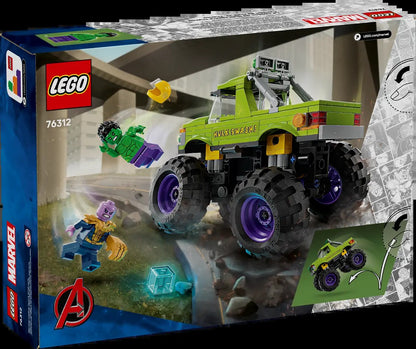 LEGO, Marvel, 76312, Batalha do veículo off-road do Hulk, Thanos, brinquedo de bloco de montar infantil, presente