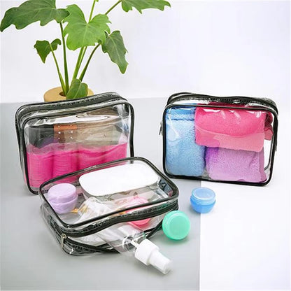 1/3pc Travel Organizer Bath Toiletry Wash Storage Bag Multifunction Large Capacity Waterproof Transparent With Zipper Women Gift