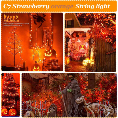 C7 Multicolor Garland Led String Lights 110V 220V E12 0.6W Waterproof Plastics Anti-Drop Festoon New Year's Brithday Light Chain