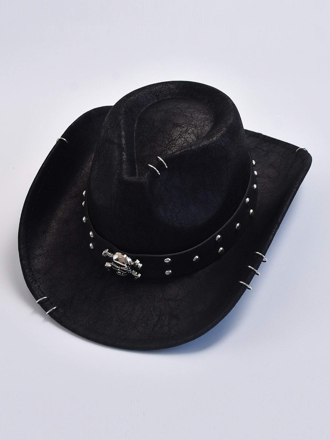 Faux Leather Vintage Western Cowboy Hat For Men Gentleman Jazz Hats Panama Cowgirl Hat Sombrero Hombre