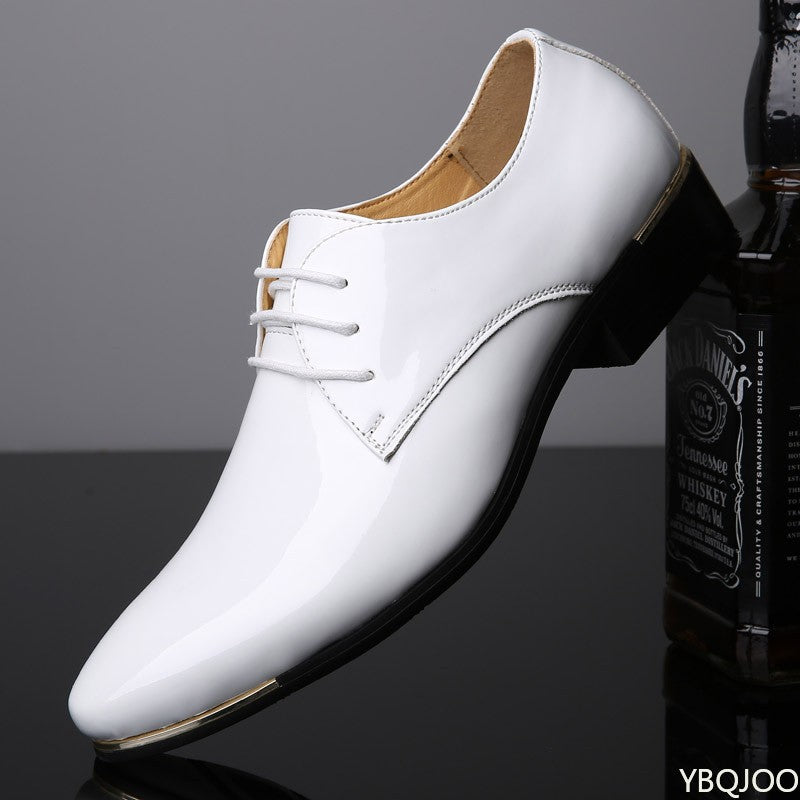 New Men's leather shoes Casual men business shoes Lace up Dress footwear Pointed toe Business big size shoes Zapatos Homme