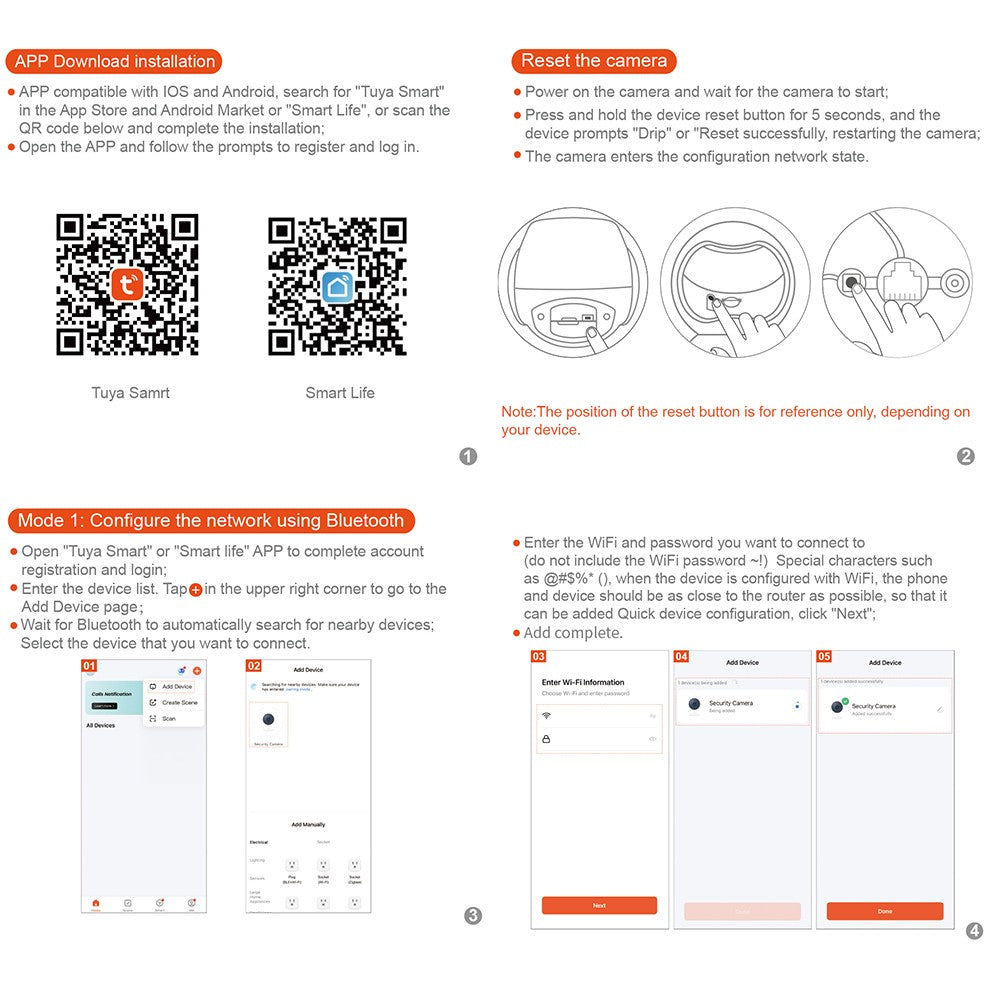 5MP HD 2.4G/5G Wifi IP Camera PTZ Outdoor waterproof Home Security protection Full Color Night Vision Surveillance Tuya Cam