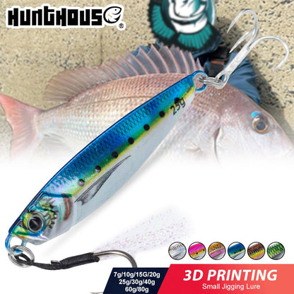 Hunthouse Metal Jig Isca de Pesca Afundando Jigging Lento 7g-80g Arremesso Isca Dura Água Salgada Artificial Lúcio Robalo Ferramenta de Pesca