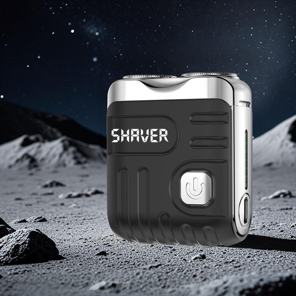 Mini Shaver On-The-Go, Portable Electric Shaver for Men, Dry Shave, USB-C?IPX7 Waterproof Easy Cleaning, Battery Indicator
