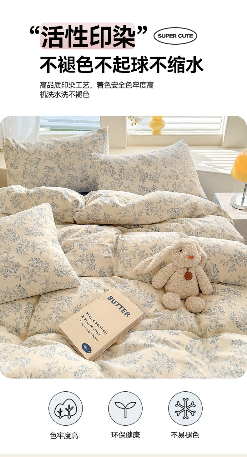 Bonenjoy Floral Style Duvet Cover Sets Single/Queen/King Soft Washed Cotton Bed Cover Sets dekbedovertrek 240x220 Bedding Sets