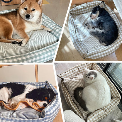 Cama Para Cães Gatos Filhote De Cachorro Casa Canil Para Cães Internos Pequeno Médio Gato Sofá Para Animais De Estimação Cama De Dormir Móveis Suprimentos Para Animais De Estimação Acessórios