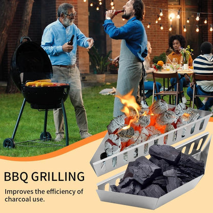 2PCS Charcoal Basket BBQ Charcoal Grill Basket Holders Grilling Accessories Replacement for Grill Accessories