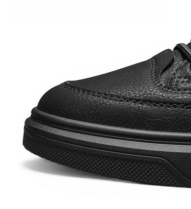 Leather Men Ankle Boots Fashion comfortable Men Sneakers Luxury British style High Top Shoes Men Platform Casual Shoes 2025 New