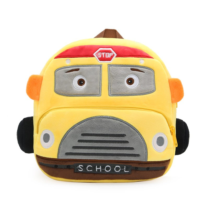 Mochila de carro estéreo de desenho animado para meninos e meninas de 2 a 4 anos, mochila escolar de jardim de infância, mochila de pelúcia infantil