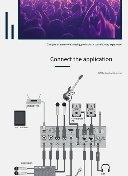 Mesa de Som Digital Controlada por Tablet XR18, Console Profissional de Mixer de DJ com DSP para Sistema de Áudio com Line Array