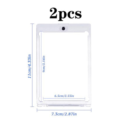 35PT Magnetic Card Holder Set Caixa Expositora Adequada para Cartas Colecionáveis de YuGiOh Pokémon Jogo Esporte Protetor de Acrílico Rígido Brinquedo