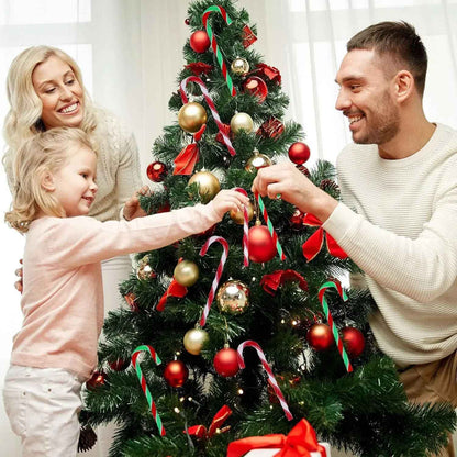 Acrylic Candy Cane Pendant Xmas Tree Twisted Crutch Hanging Ornament Happy New Year Christmas Party Home Decoration Red Green