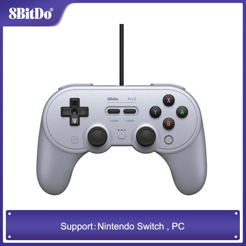 8BitDo Pro 2 Wired Controller USB Gamepad with Joystick for Nintendo Switch OLED PC with 2 Pro Back Paddle Buttons Accessories