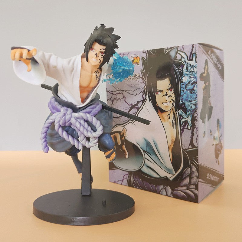 Brinquedos de Anime Naruto Sasuke Boneco de Ação 20CM Desenho Animado Uchiha PVC Coleção Estatueta Decoração de Mesa Modelo Bonecas Presentes de Aniversário