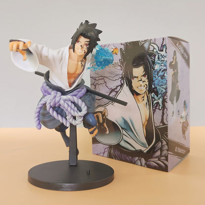 Brinquedos de Anime Naruto Sasuke Boneco de Ação 20CM Desenho Animado Uchiha PVC Coleção Estatueta Decoração de Mesa Modelo Bonecas Presentes de Aniversário