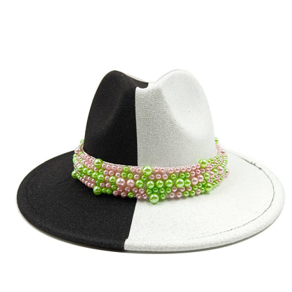 Men's fedora hat Men's and women's universal solid color fedora hat Women's 21 color wide brim jazz hat Autumn and winter Britis